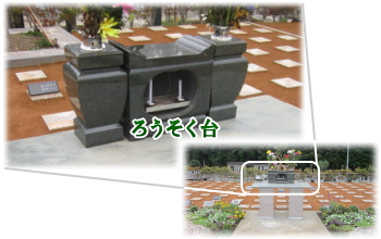 献花台のロウソク台